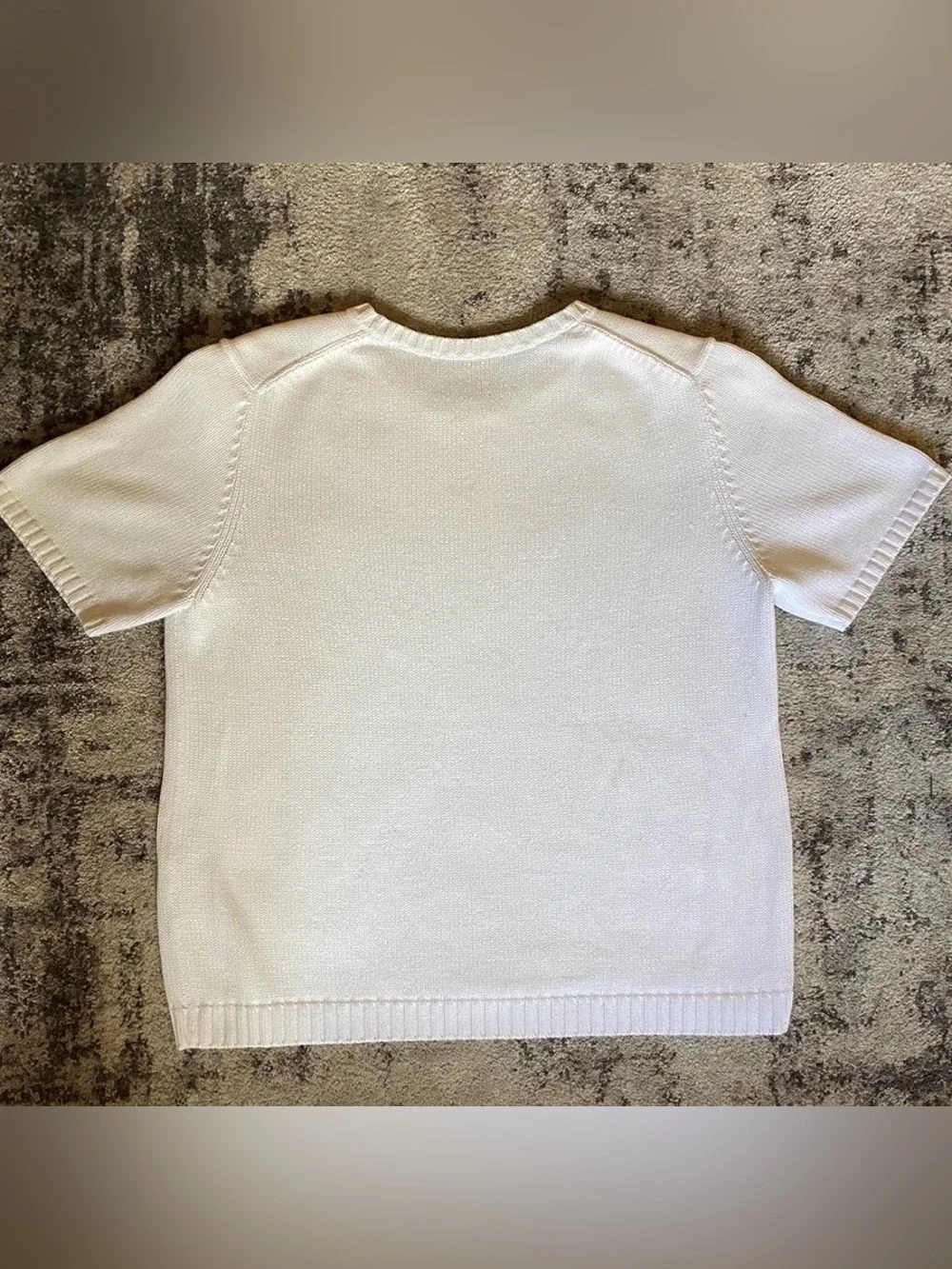 American Vintage Cream Short Sleeve Knit Tee - Picture 2 of 3